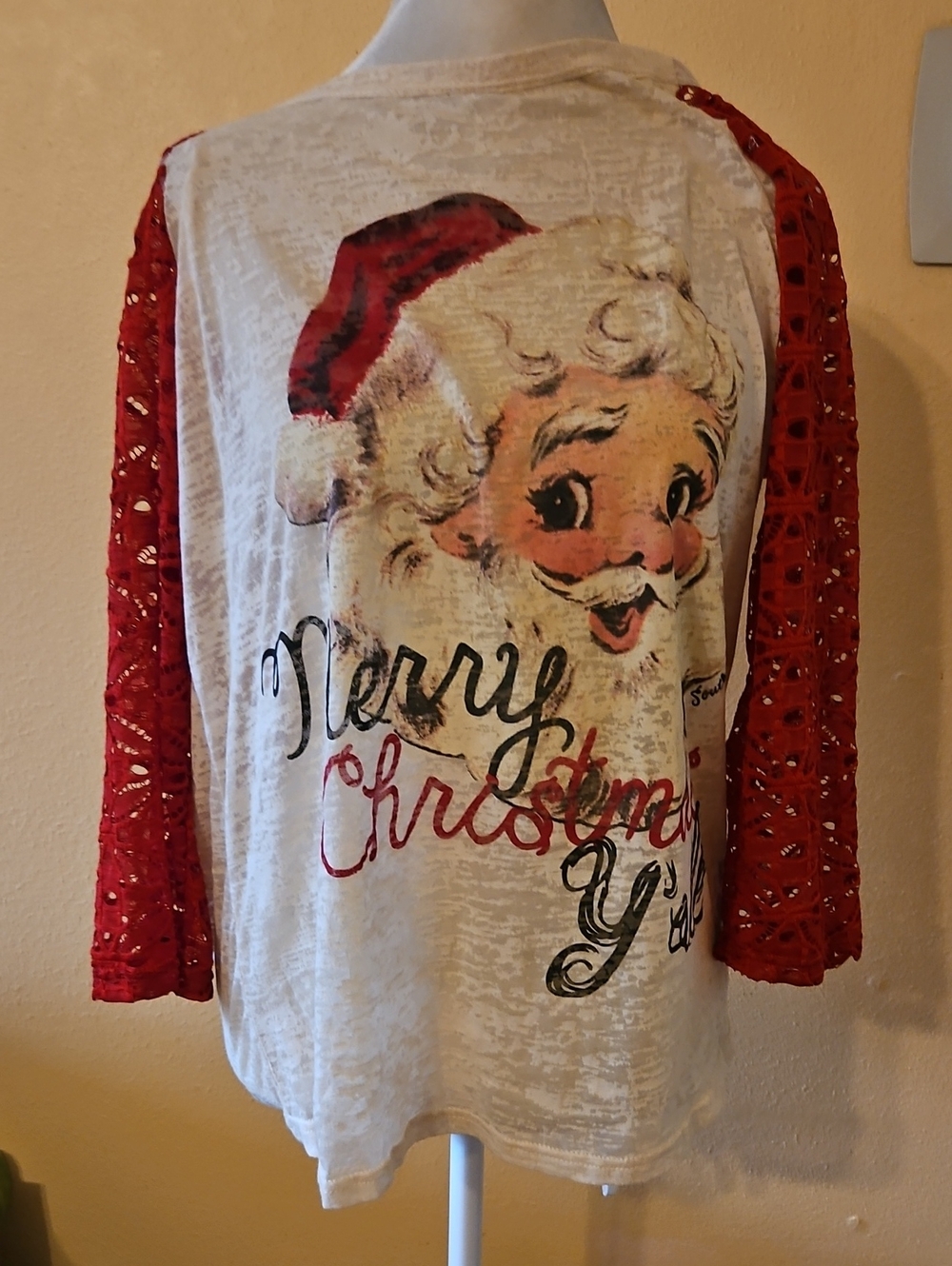 Southern Grace Merry Christmas Y'all Shirt L NWT